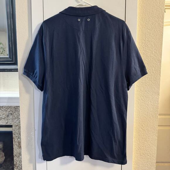 Vilebrequin Men's Organic Cotton Pique Polo Embroidered Logo Size XXL Blue - Picture 8 of 13